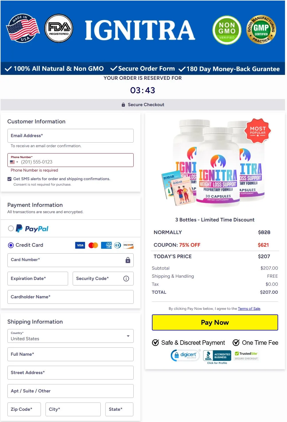 Secure Checkout Form